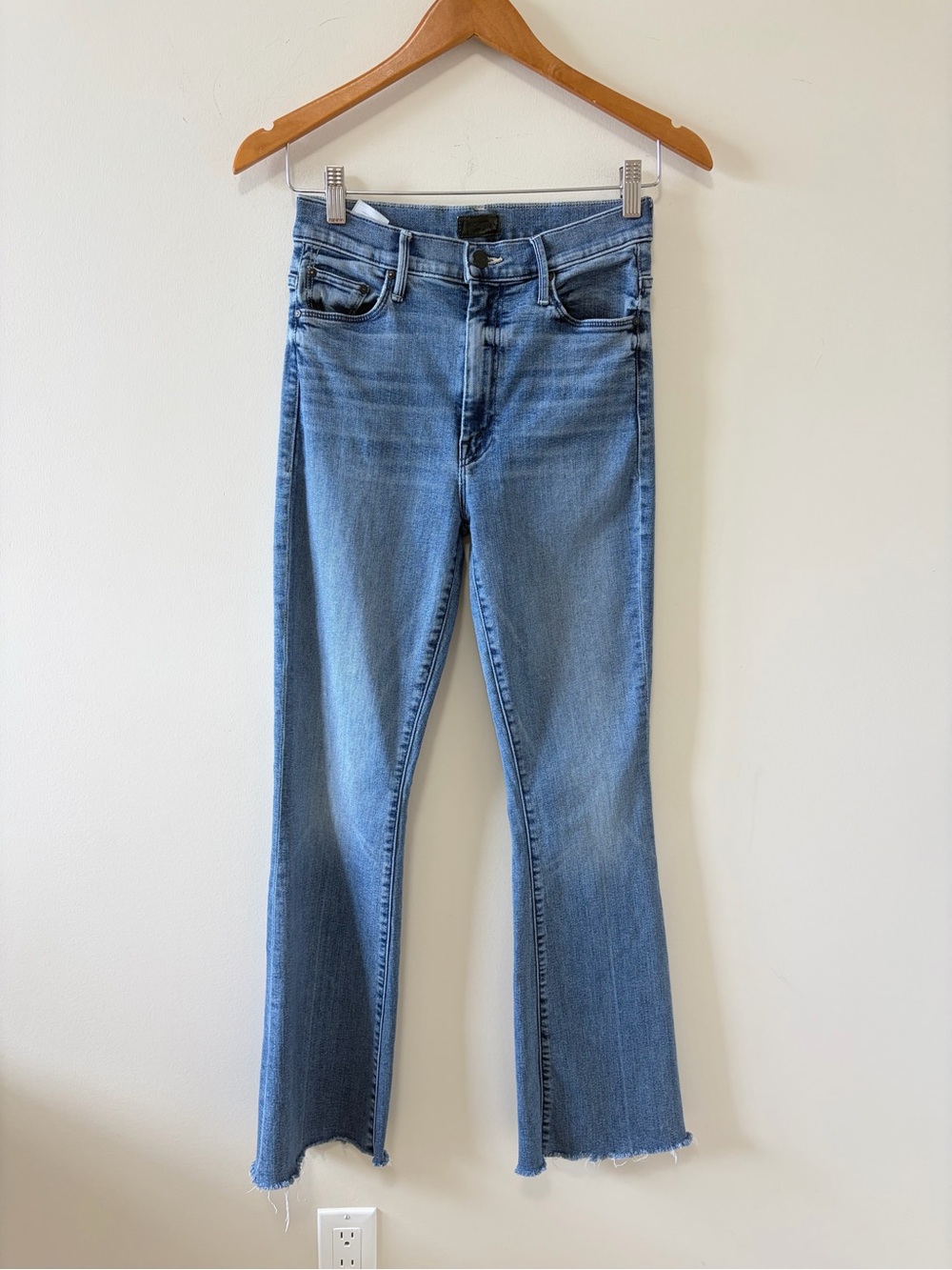 MOTHER Light Blue Flared Jeans